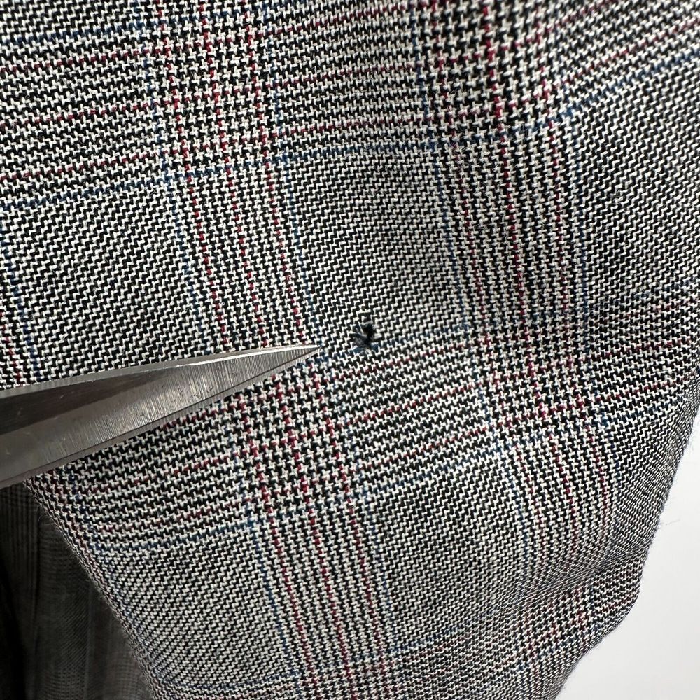 Vintage 70s Neiman Marcus Blazer Vest Mens Size 46 Extra Long Glenurquhart Check - Picture 12 of 16